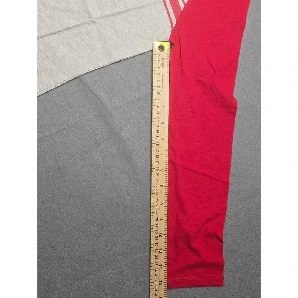 Justice Girls Raglan Tee Red Gray Long Sleeve Graphic Shirt Size 10 NEW